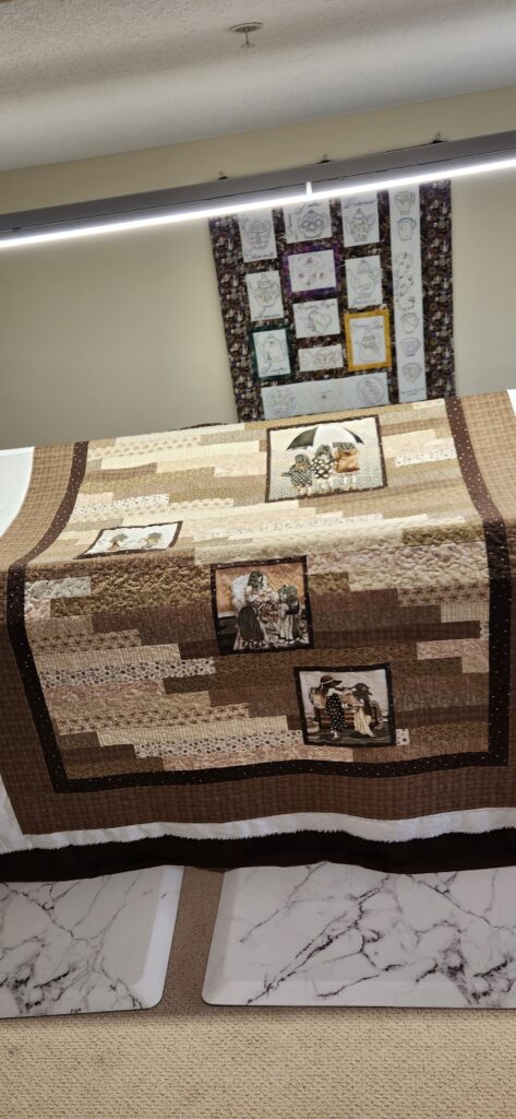 Customers quilt.