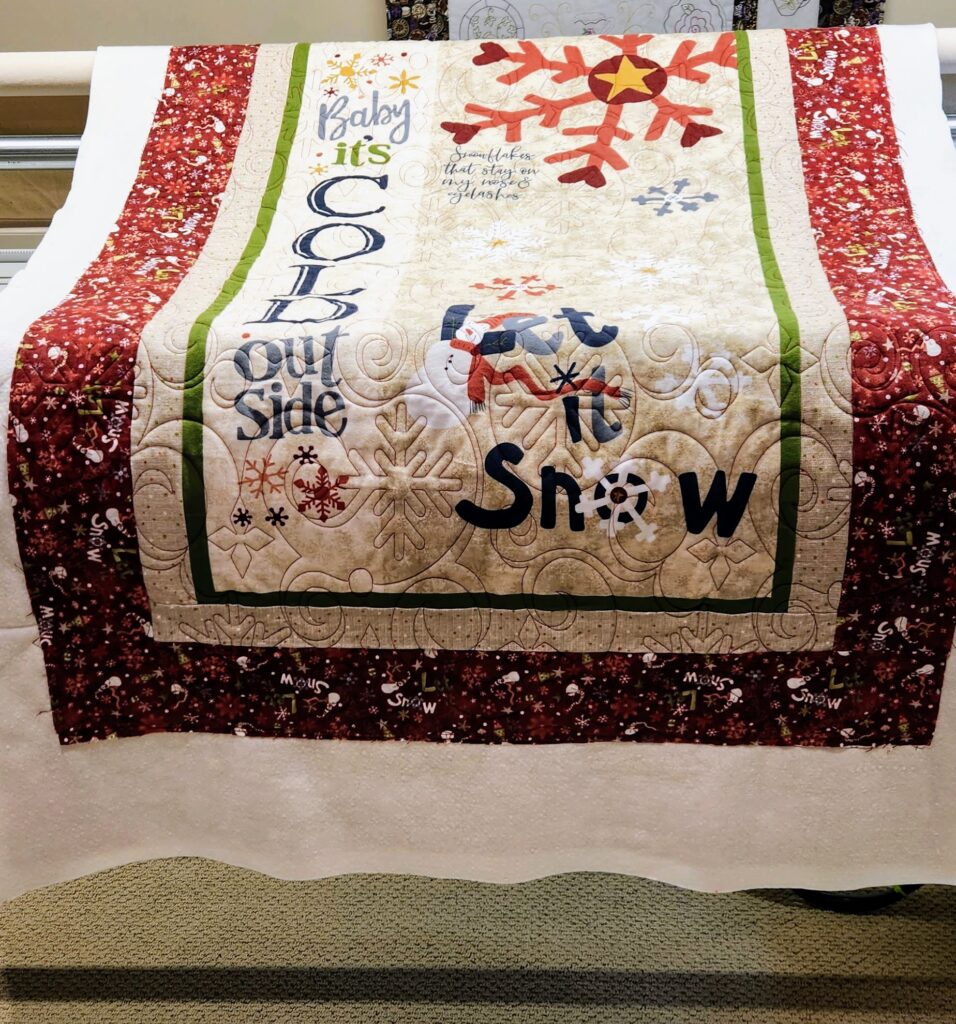 Customers quilt.