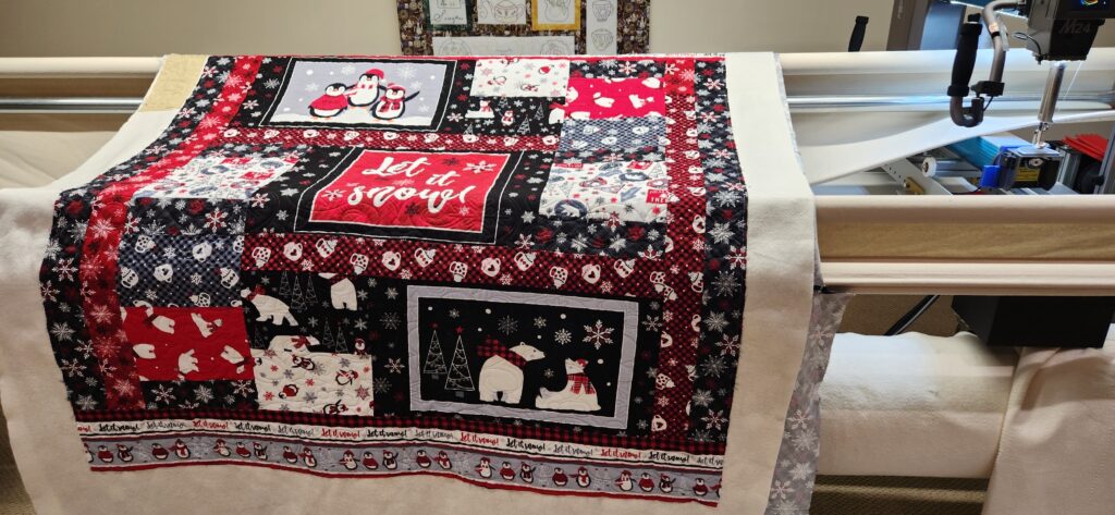 Customers quilt.