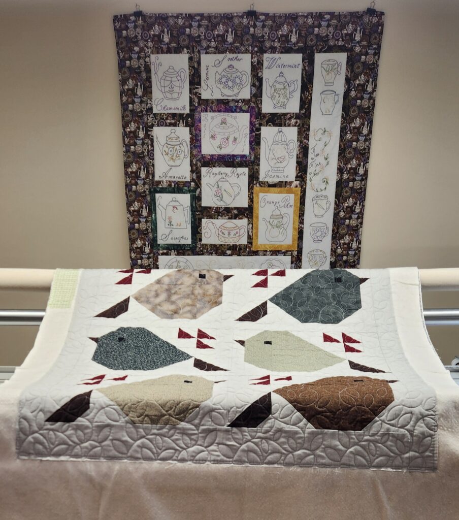 Customers quilt.